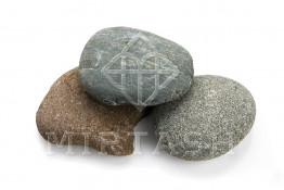 Природный натуральный ландшафтный камень речной "Блин" 15-30 см