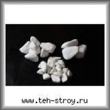 Галтованный мрамор Тасос (супер-белая галька) 40,0-60,0 по 25 кг