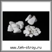 Галтованный мрамор Тасос (супер-белая галька) 10,0-20,0 по 25 кг