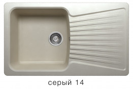 Кухонная мойка Polygran F-12 850x500мм Серый