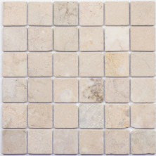 Мозаика из натурального камня Caramelle Cappuccino beige MAT 48x48x7 (8)