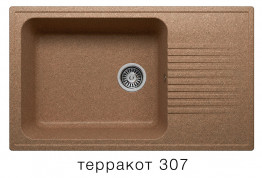 Кухонная мойка Polygran F-19 850x500мм Терракот