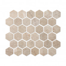 Мозаика из натурального камня Caramelle Cappuccino beige HEXAGONE POL 48x48x7