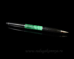 Sv33-00029 Ручка из малахита и долерита ,145*10мм
