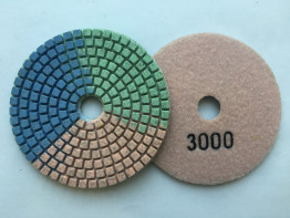 Алмазные гибкие диски Ø 100 "Tricolor" c водяным охлаждением №3000