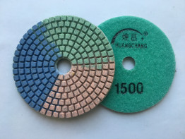 Алмазные гибкие диски Ø 100 "Tricolor" c водяным охлаждением №1500