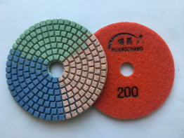 Алмазные гибкие диски Ø 100 "Tricolor" c водяным охлаждением №200
