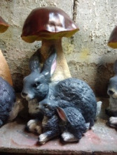 копилка зайцы под грибом