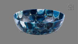 Синяя раковина Bowl из камня агата Blue Agate